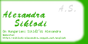 alexandra siklodi business card